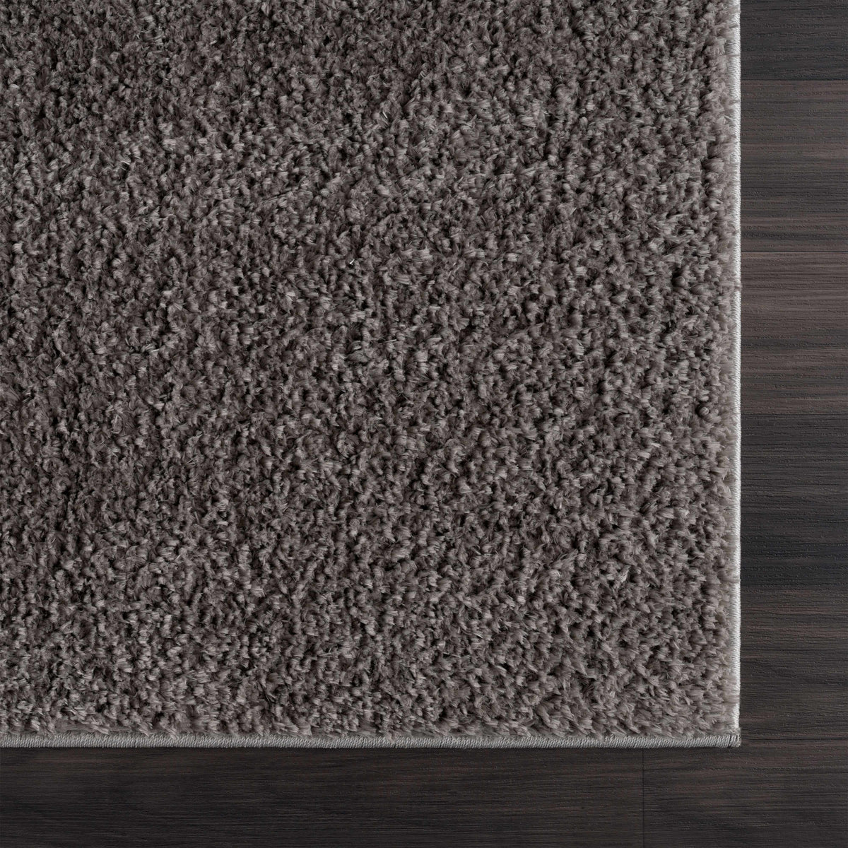 Judy Solid Dark Gray Washable Shag Rug