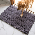 Muddy Mat® StripeMax Dog Floor Mat for Muddy Paws – Thick Plush Striped Chenille Muddy Carpet®, Super Water Absorbent Microfiber, Quick Dry, Slip Resistant Washable Indoor Mat