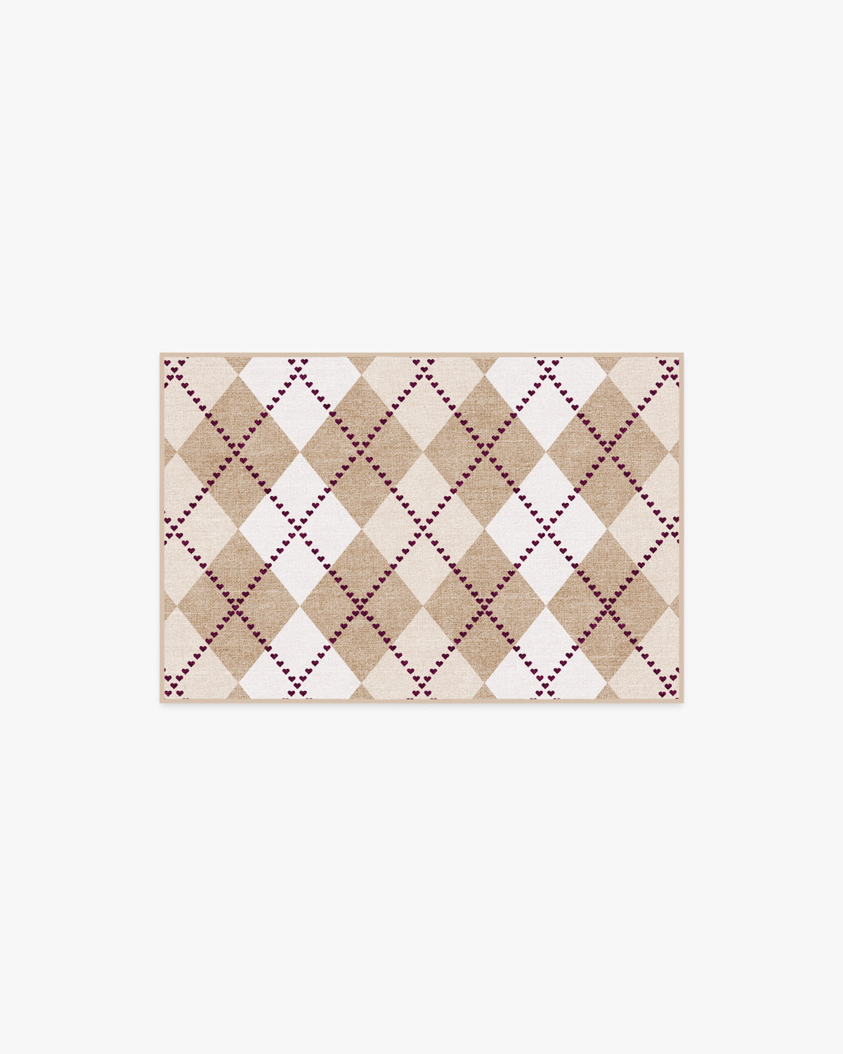 143 Argyle Khaki & Cream Rug by Humberto Leon