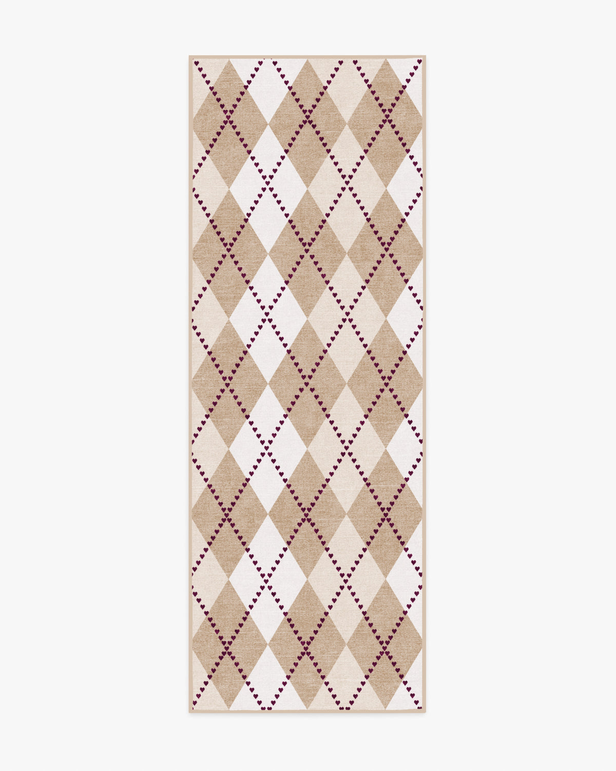 143 Argyle Khaki & Cream Rug by Humberto Leon