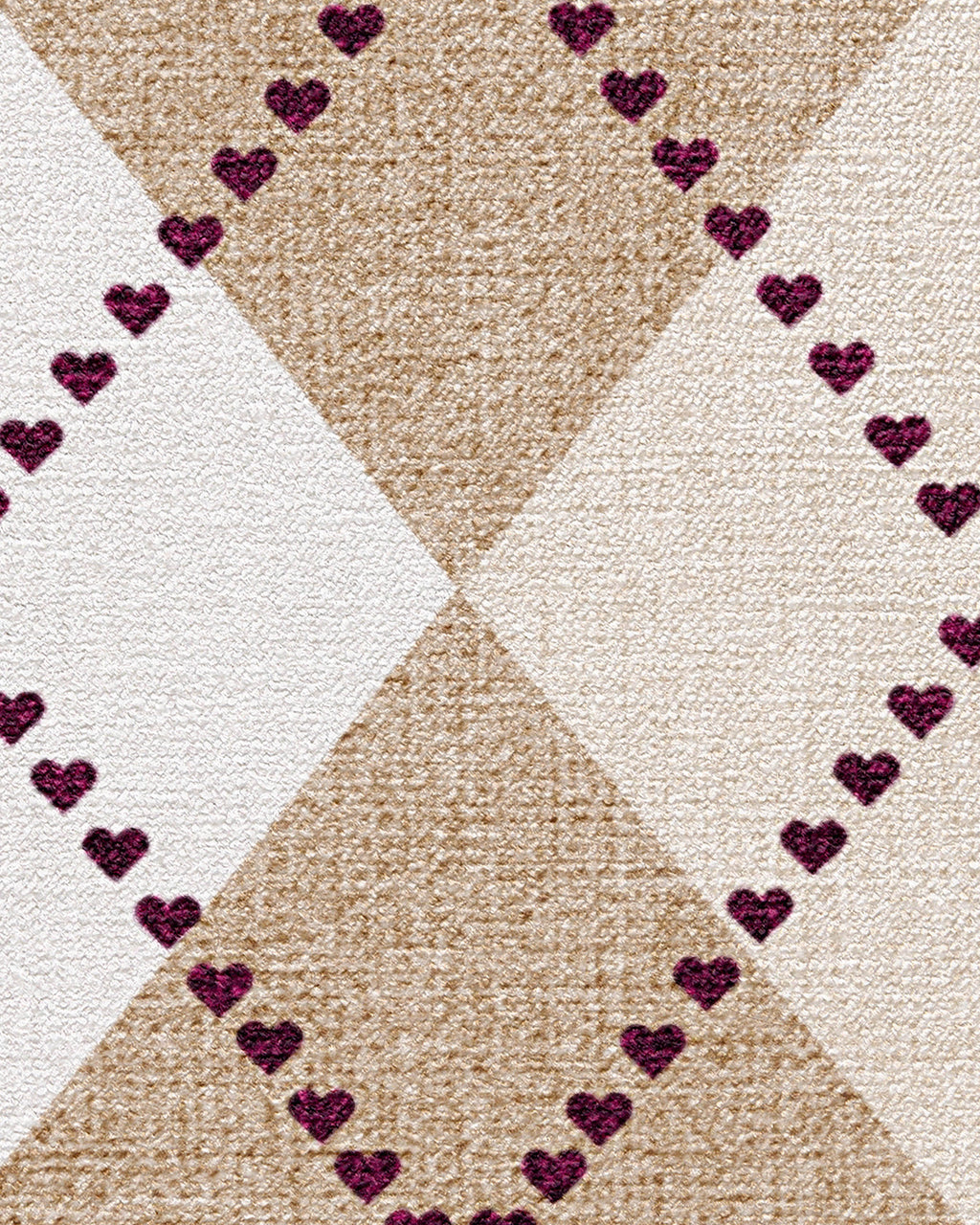 143 Argyle Khaki & Cream Rug by Humberto Leon