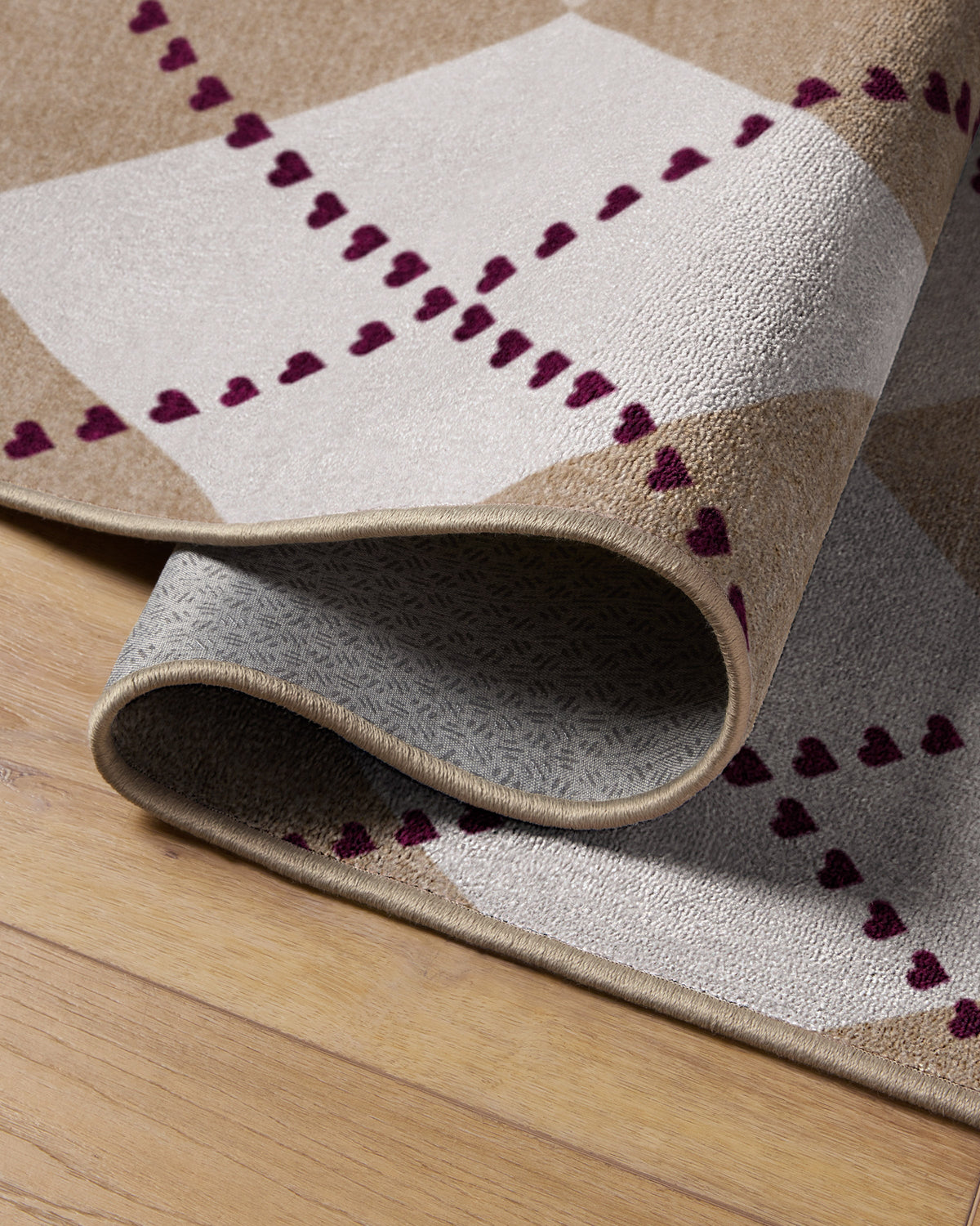 143 Argyle Khaki & Cream Rug by Humberto Leon