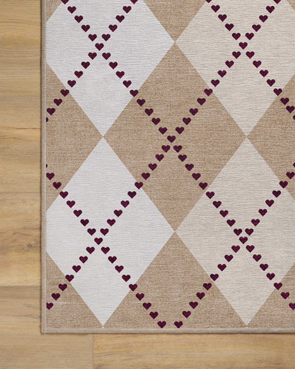 143 Argyle Khaki & Cream Flatwoven Rug by Humberto Leon