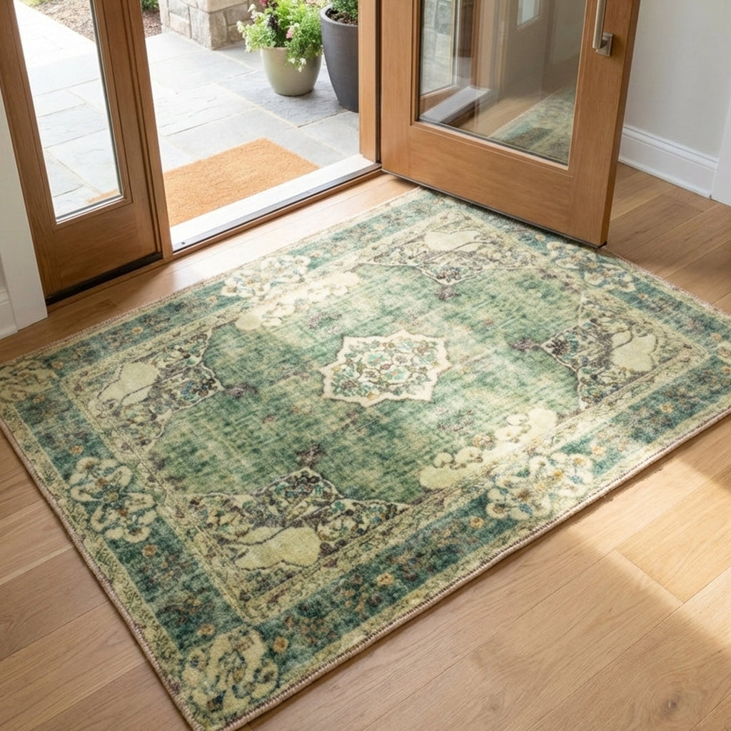 Muddy Carpet Majestic Washable Area Rugs for Living Room, Bedroom & Dining Room – Modern Soft Low Pile Non Slip Carpet – Pet Friendly Waterproof Foldable Rugs for Home
