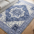 Muddy Carpet Admiral Washable Area Rugs for Living Room, Bedroom & Dining Room – Modern Soft Low Pile Non Slip Carpet – Pet Friendly Waterproof Foldable Rugs for Home