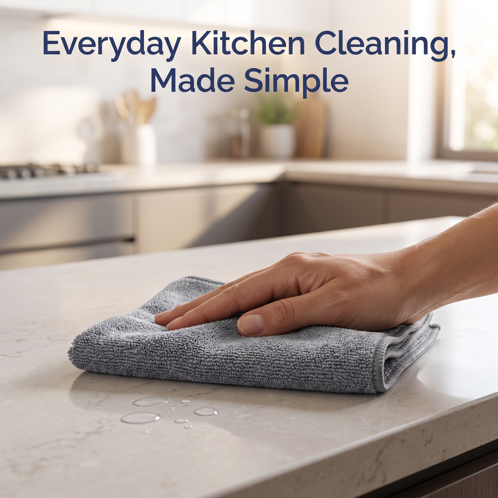 Muddy Mat® Kitchen Towels 3 Pack - Super Absorbent Microfiber Dish Cloths, Quick Dry Soft Cleaning Towels for Dishes, Counters and Spills, Machine Washable, Grey 11.8" x 11.8"