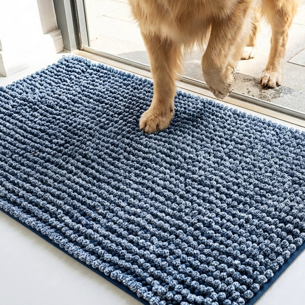 Muddy Mat® T.Max Dual Tone Indoor Dog Door Mat & Bathroom Rugs – Non Slip Chenille Entryway Rug for Muddy Paws, Super Absorbent Washable Front Door Mat, Quick Dry Bath Mat