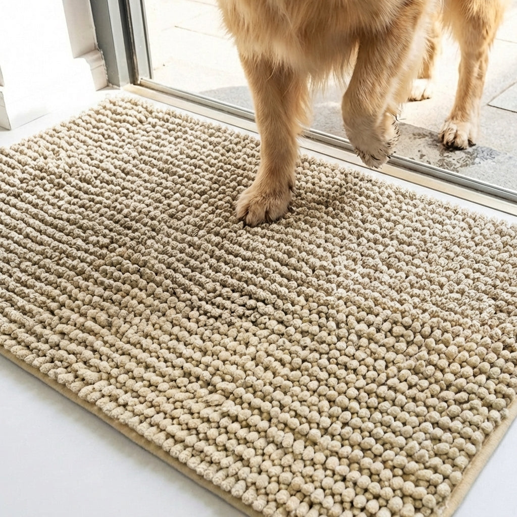 Muddy Mat® T.Max Dual Tone Indoor Dog Door Mat & Bathroom Rugs – Non Slip Chenille Entryway Rug for Muddy Paws, Super Absorbent Washable Front Door Mat, Quick Dry Bath Mat