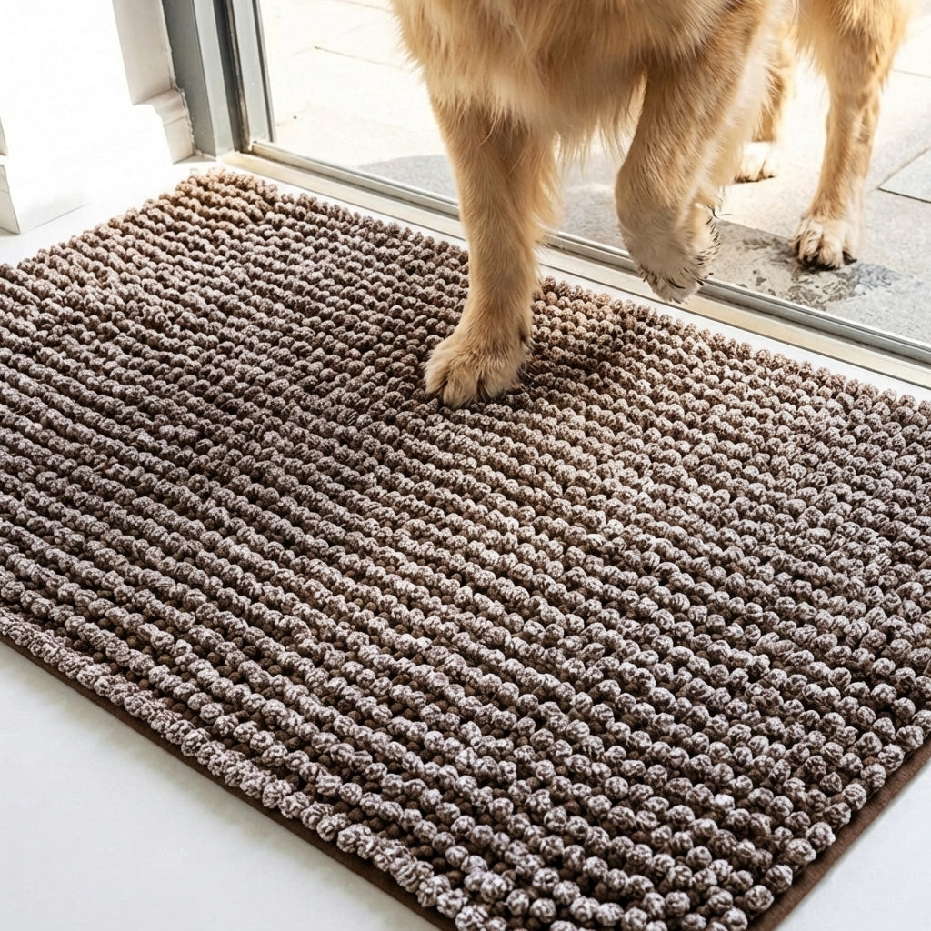 Muddy Mat® T.Max Dual Tone Indoor Dog Door Mat & Bathroom Rugs – Non Slip Chenille Entryway Rug for Muddy Paws, Super Absorbent Washable Front Door Mat, Quick Dry Bath Mat
