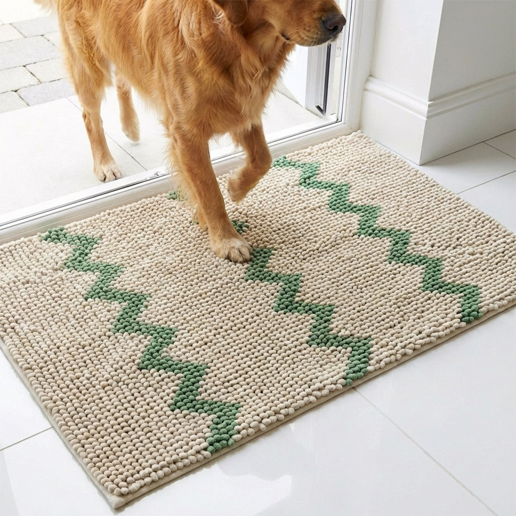 Muddy Mat® Vertical Loop Design Super Absorbent Chenille Dog Door Mat for Muddy Paws – Non-Slip, Machine Washable Indoor Entry Rug, Quick-Dry Pet Mat for Entryway