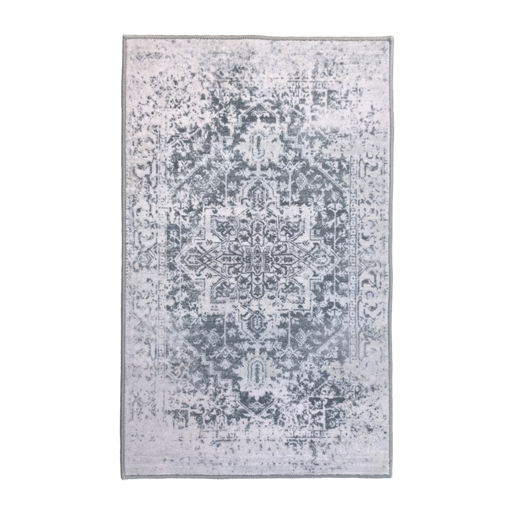 Muddy Carpet Frostbell Washable Area Rugs for Living Room, Bedroom & Dining Room – Modern Soft Low Pile Non Slip Carpet – Pet Friendly Waterproof Foldable Rugs for Home