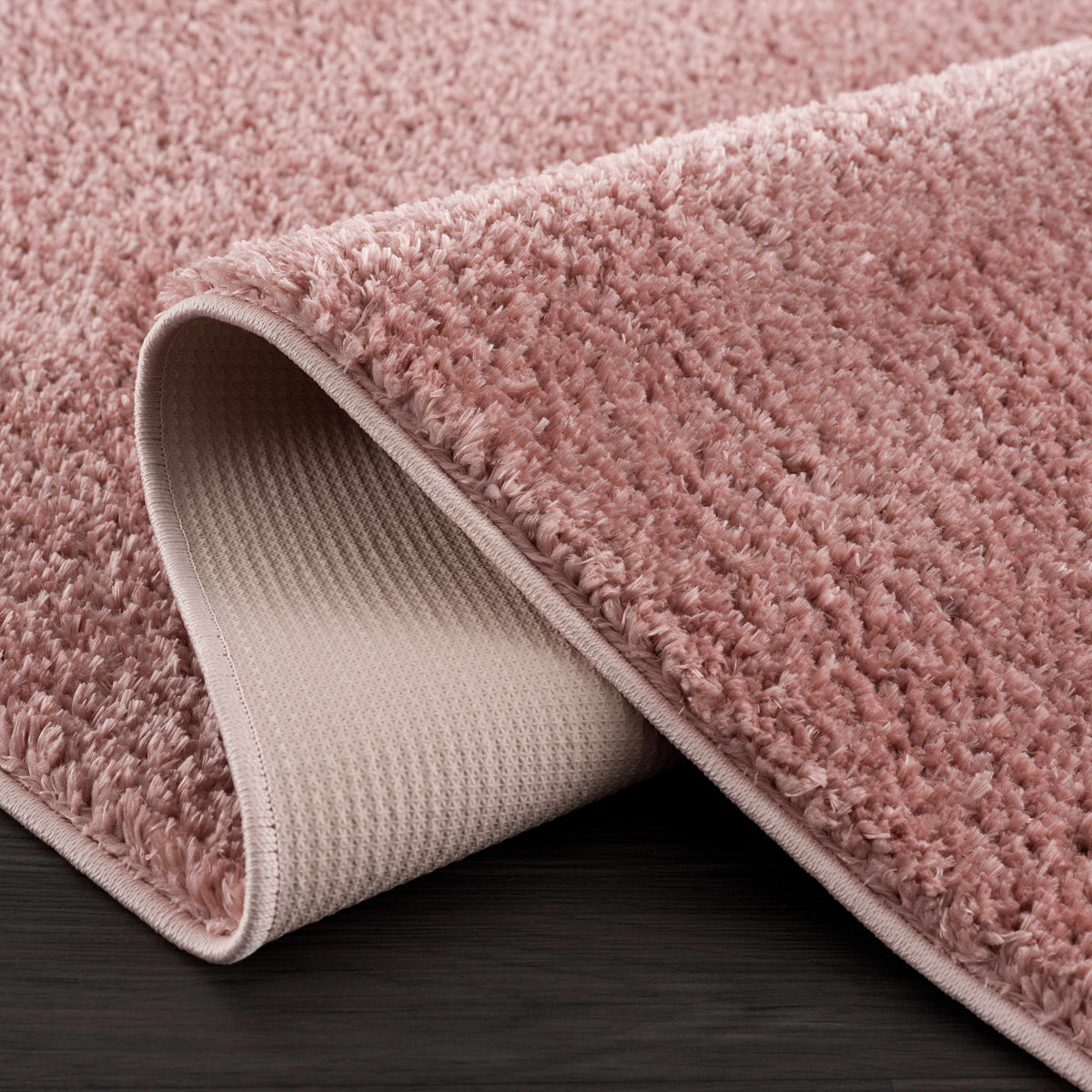 Judy Pink Plush Washable Area Rug