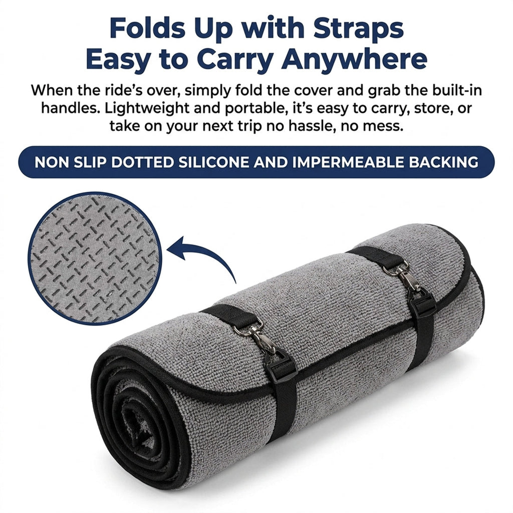 Muddy Mat® Petite Chenille Dog Car Seat Cover for Back Seat, 100% Waterproof Dog Hammock for Car, SUVs & Trucks, Heavy Duty, Scratch Proof Car Seat Cover, Slip Resistant Backing & Side Flaps