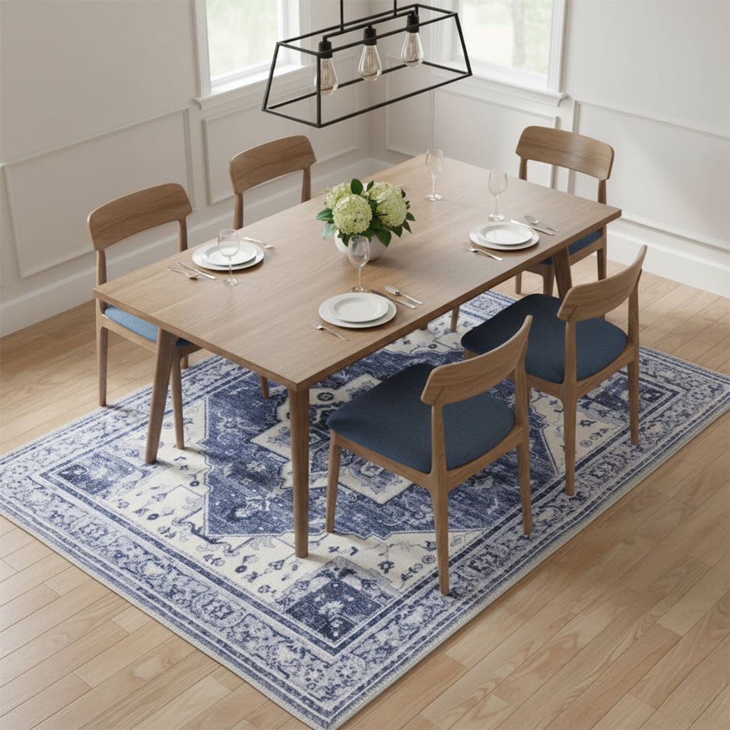 Muddy Carpet Admiral Washable Area Rugs for Living Room, Bedroom & Dining Room – Modern Soft Low Pile Non Slip Carpet – Pet Friendly Waterproof Foldable Rugs for Home