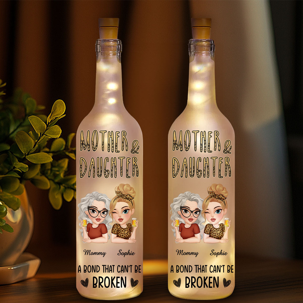 A Bond That Can't Be Broken - Personalized Bottle Lamp