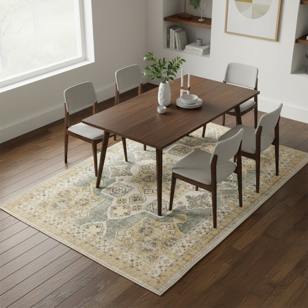 Muddy Carpet Monarch Washable Area Rugs for Living Room, Bedroom & Dining Room – Modern Soft Low Pile Non Slip Carpet – Pet Friendly Waterproof Foldable Rugs for Home