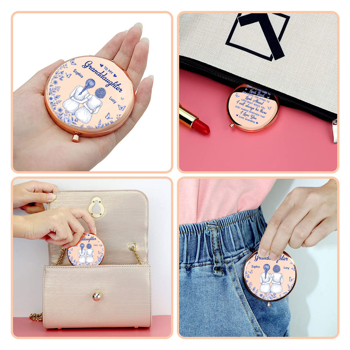 A Special Message - Personalized Compact Mirror