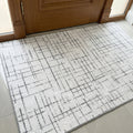 Muddy Carpet Strata Washable Area Rugs for Living Room, Bedroom & Dining Room – Modern Soft Low Pile Non Slip Carpet – Pet Friendly Waterproof Foldable Rugs for Home