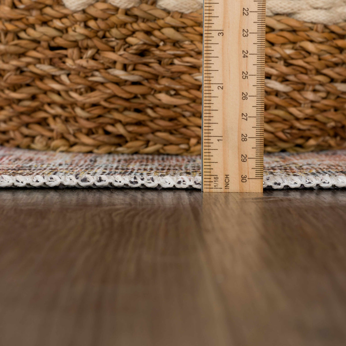 Flat Pile Urpi Red Washable Rug - Clearance