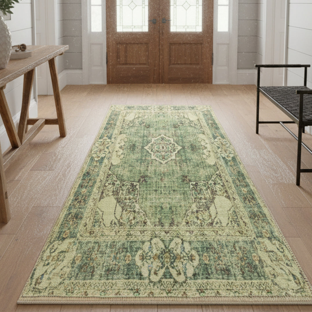 Muddy Carpet Majestic Washable Area Rugs for Living Room, Bedroom & Dining Room – Modern Soft Low Pile Non Slip Carpet – Pet Friendly Waterproof Foldable Rugs for Home