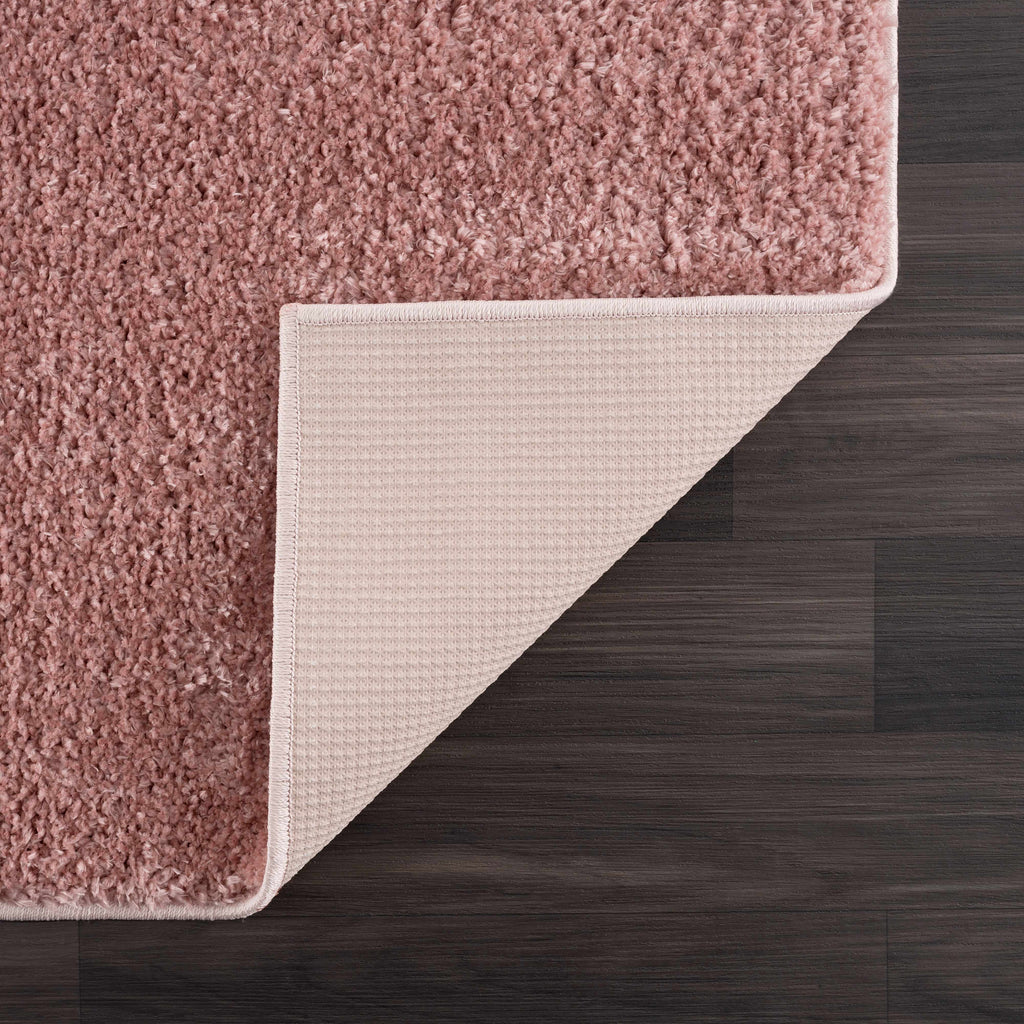 Judy Pink Plush Washable Area Rug