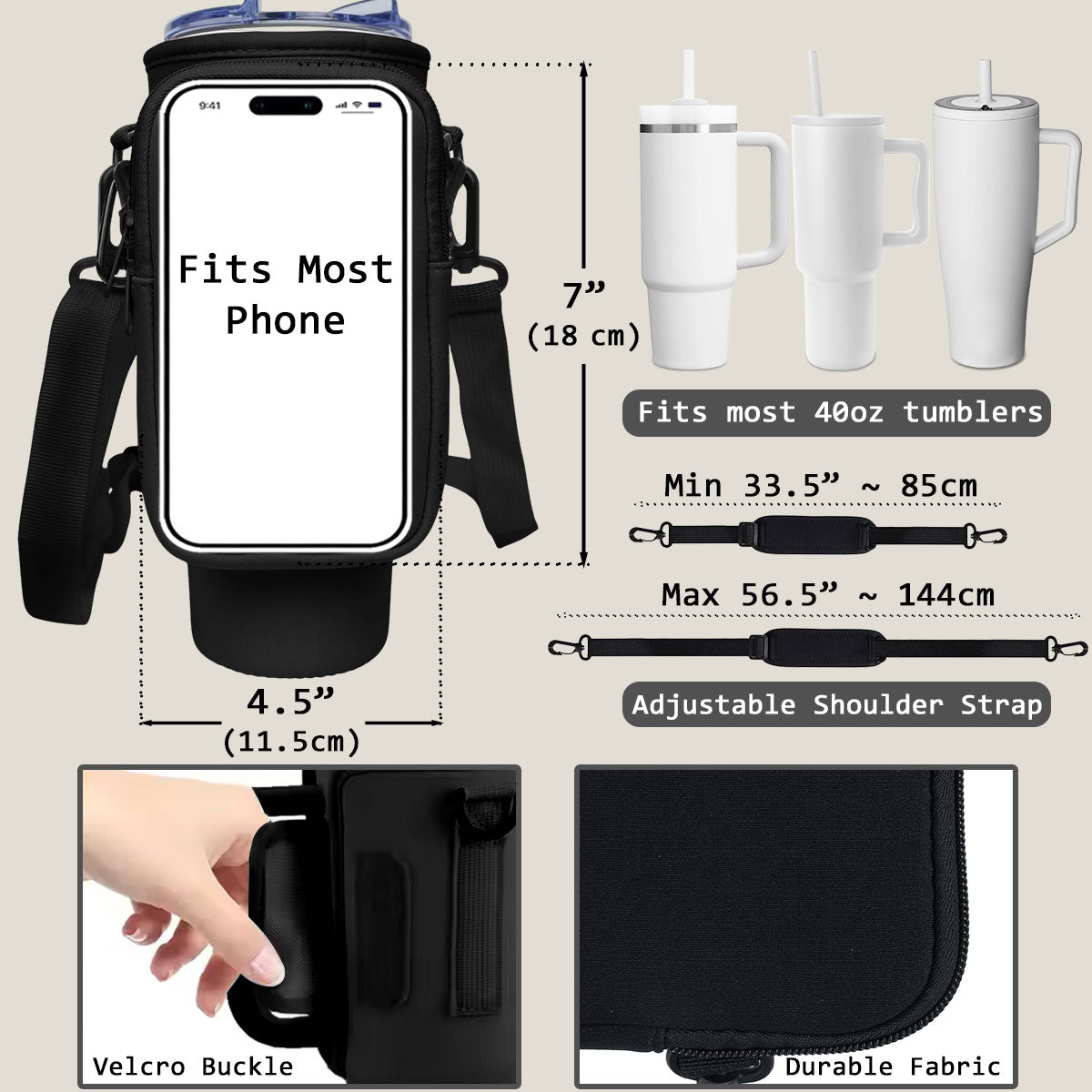 A Girl Loves Traveling - Personalized 40oz Water Bottle Carrier Bag