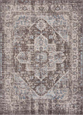 Peeta Dark Brown Medallion Area Rug - Clearance