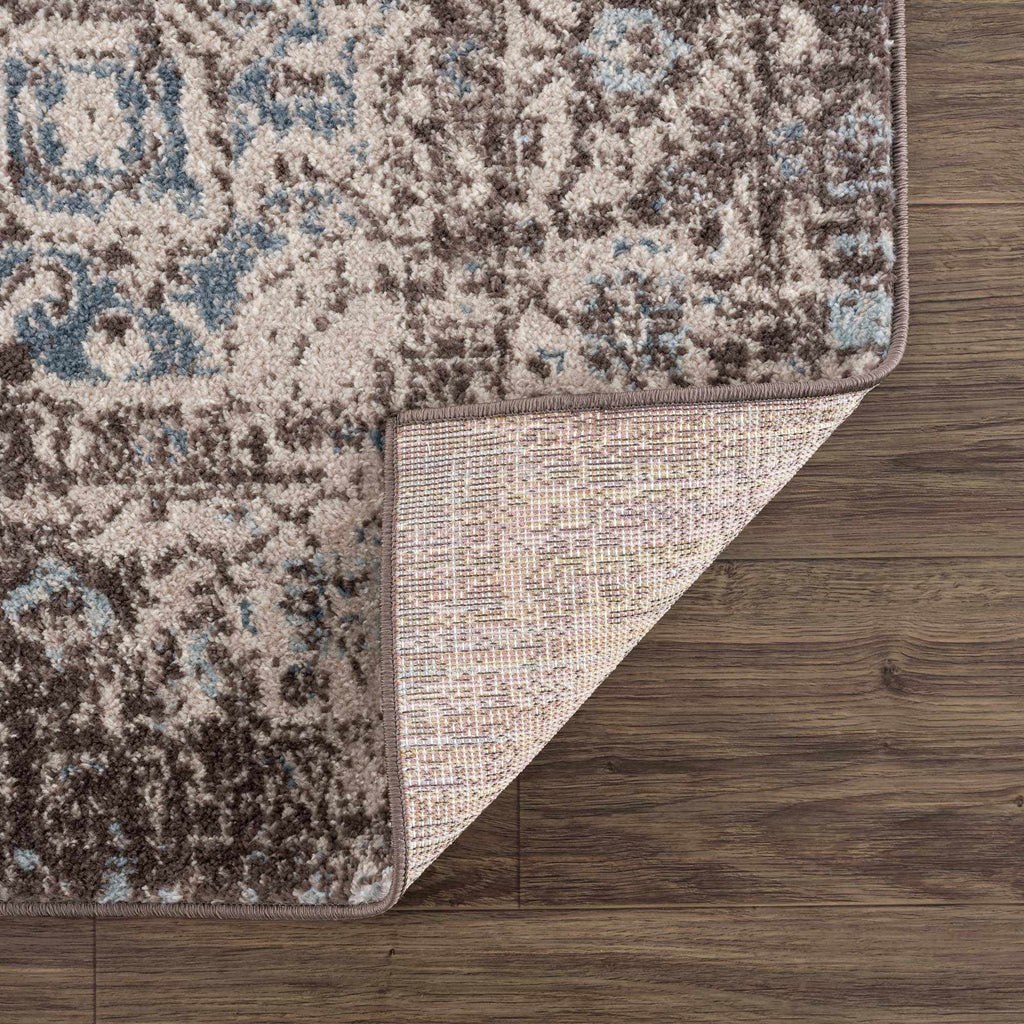 Peeta Dark Brown Medallion Area Rug - Clearance