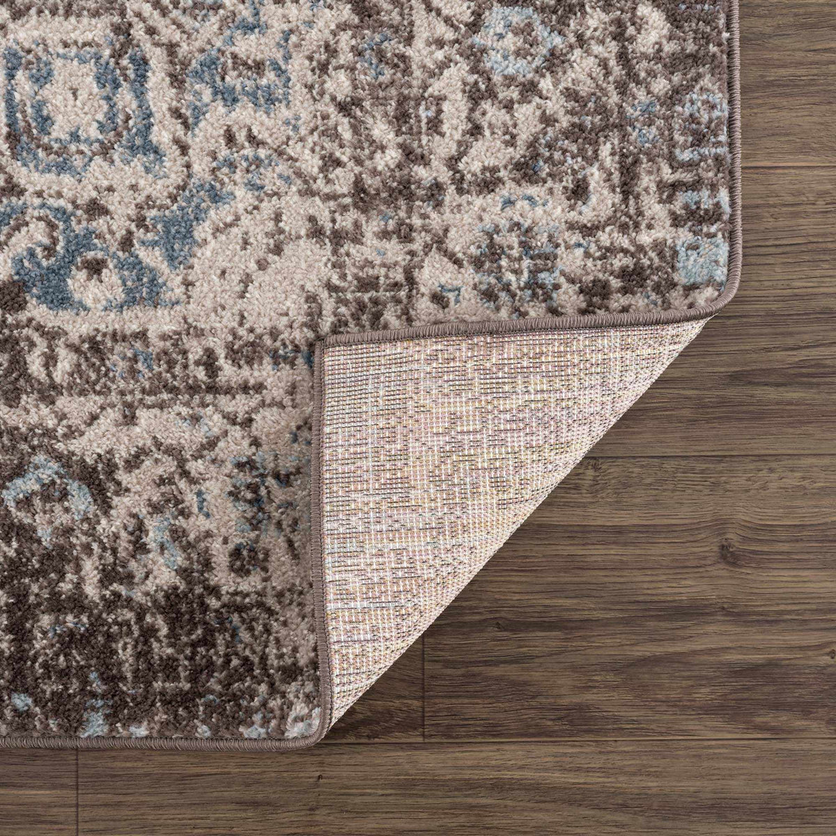 Peeta Dark Brown Medallion Area Rug - Clearance