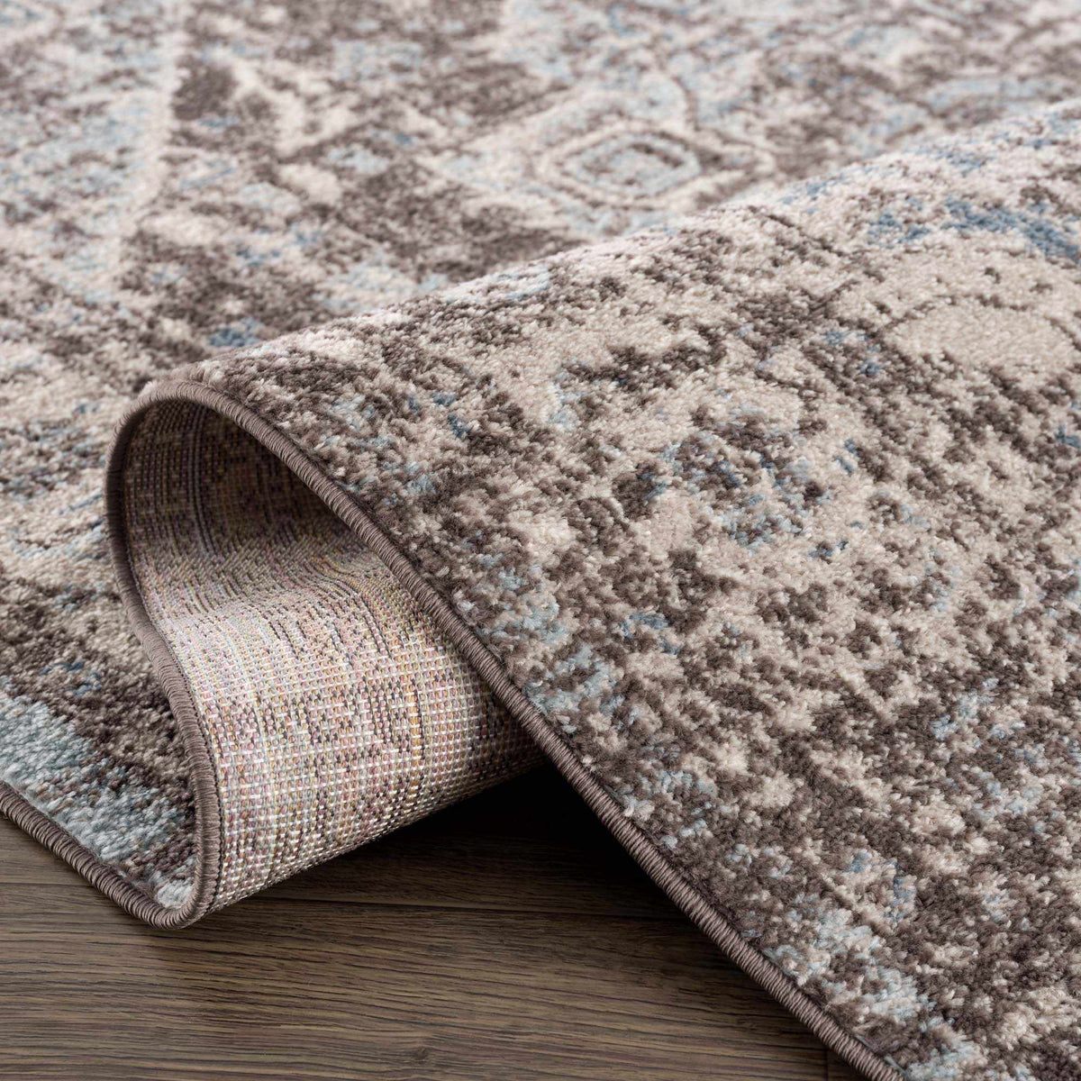 Peeta Dark Brown Medallion Area Rug - Clearance