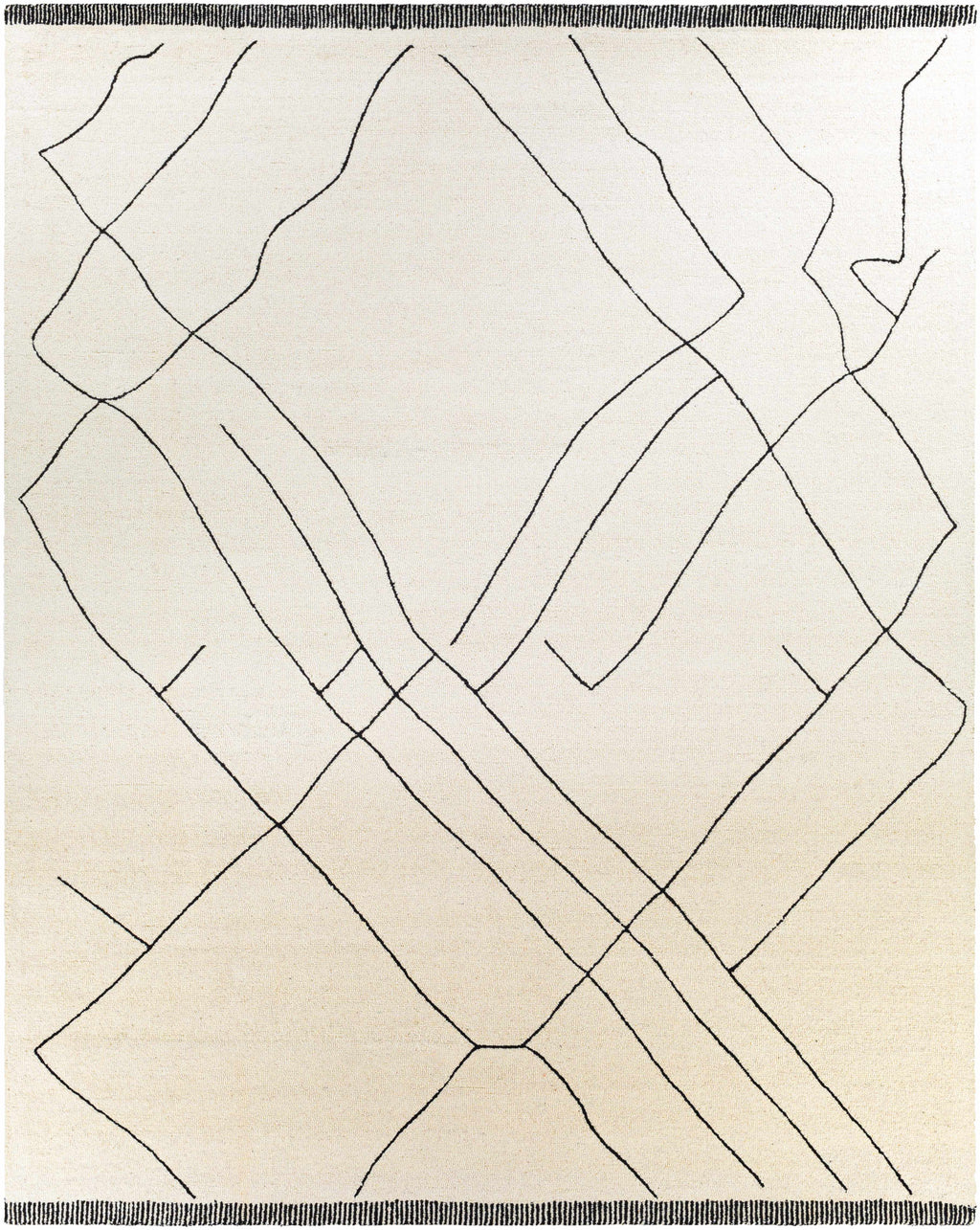 Alaca Arsenal Cream Hand Tufted Wool Area Rug