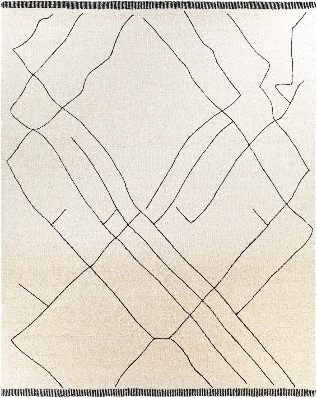 Alaca Arsenal Cream Hand Tufted Wool Area Rug