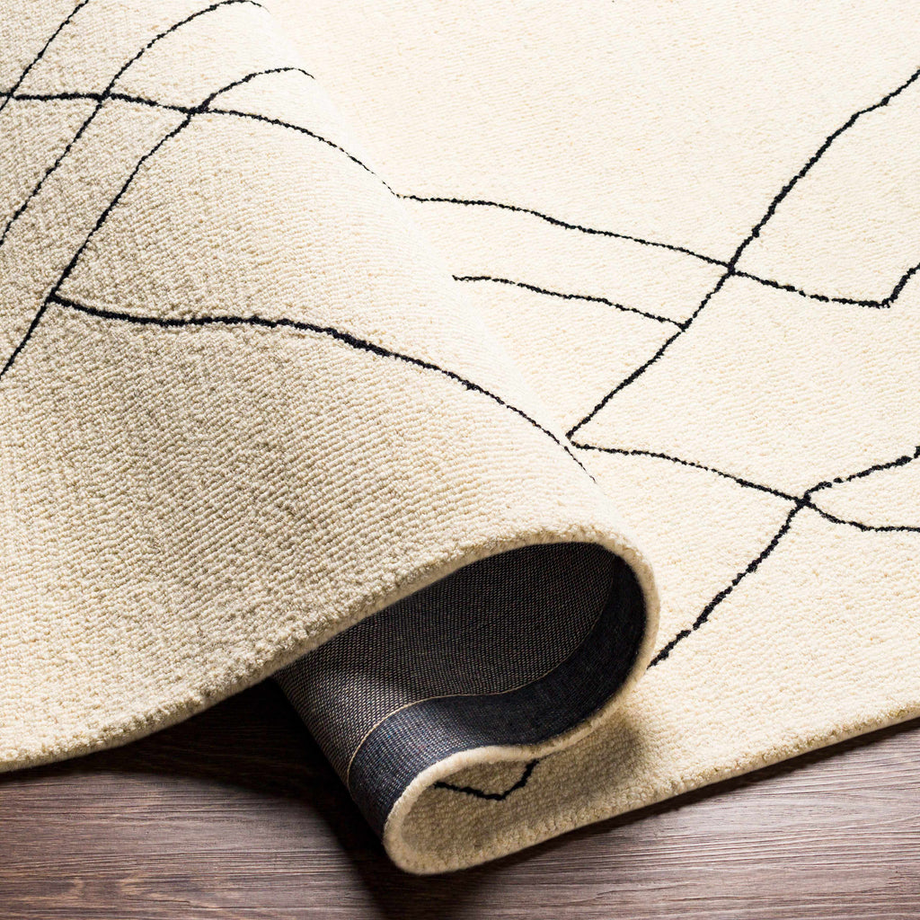 Alaca Arsenal Cream Hand Tufted Wool Area Rug