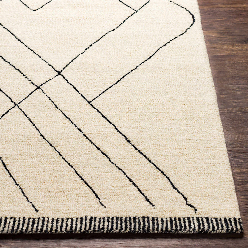 Alaca Arsenal Cream Hand Tufted Wool Area Rug