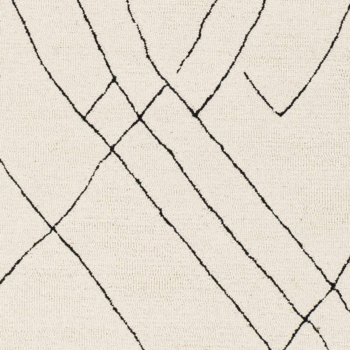 Alaca Arsenal Cream Hand Tufted Wool Area Rug