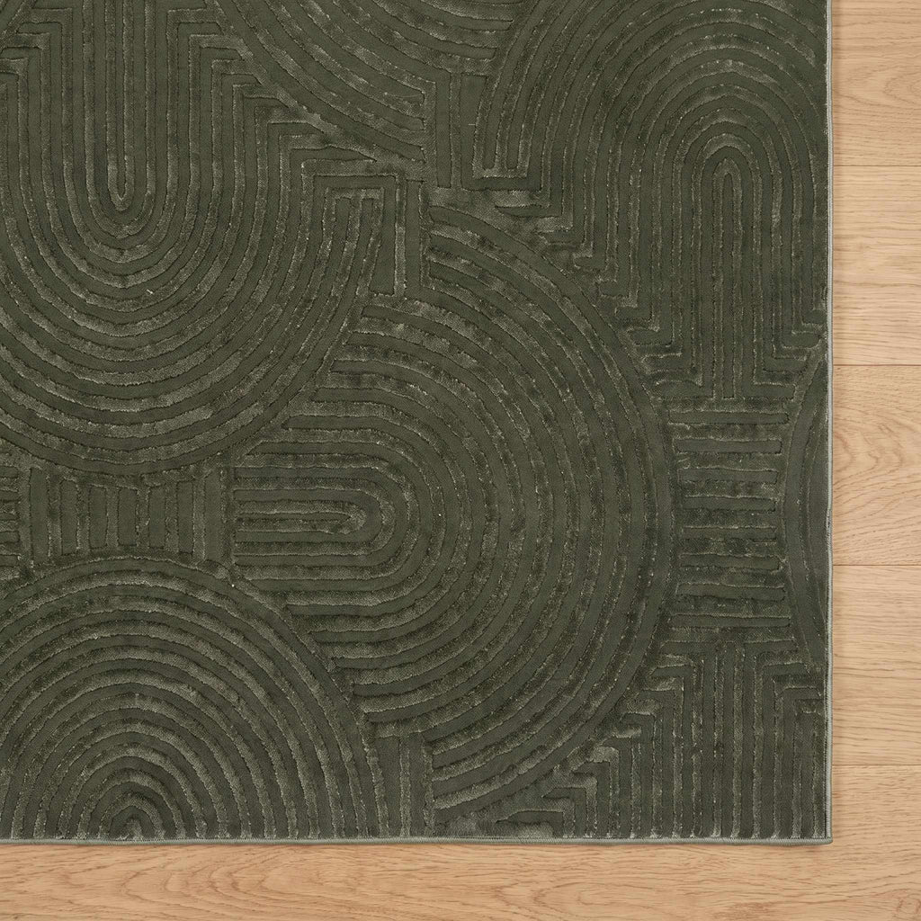 Aucoin Beige Rainbow Washable Area Rug