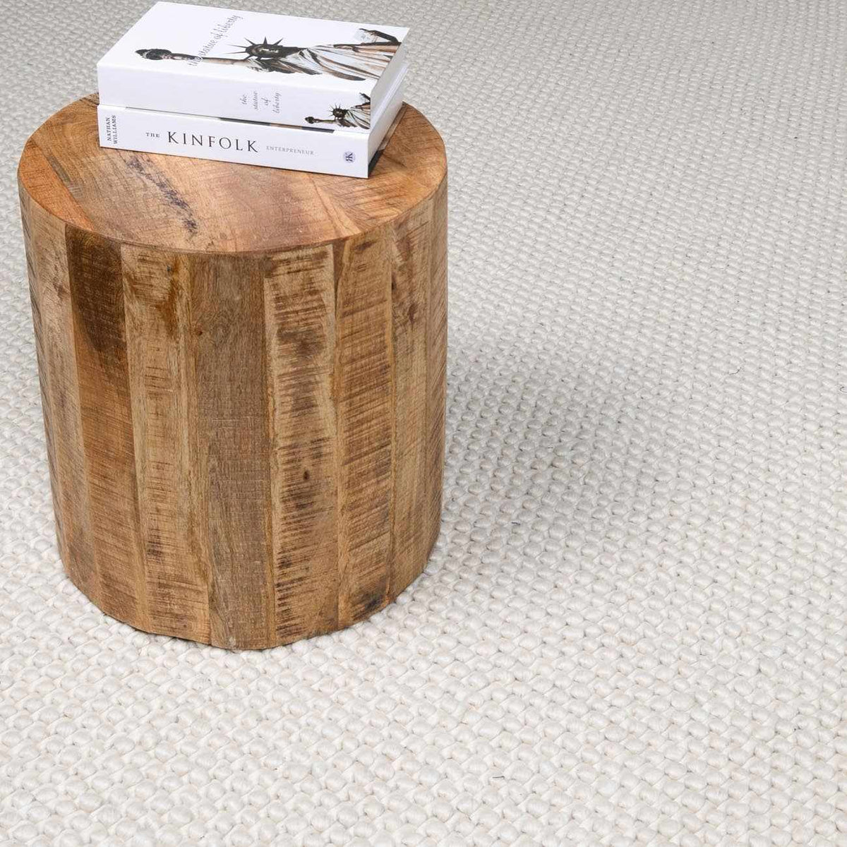Lucerne Plain Cream Wool Rug LNE-1000