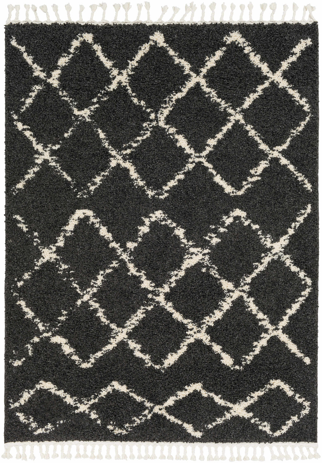 Wallagrass Black Moroccan Shag Rug - Clearance