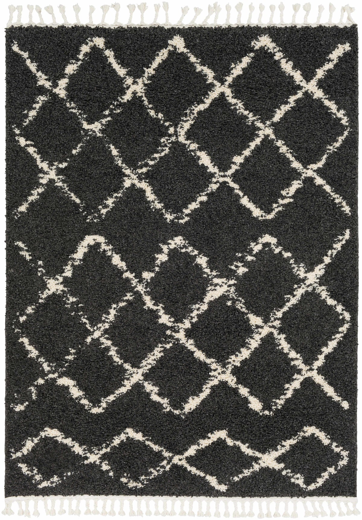 Wallagrass Black Moroccan Shag Rug - Clearance