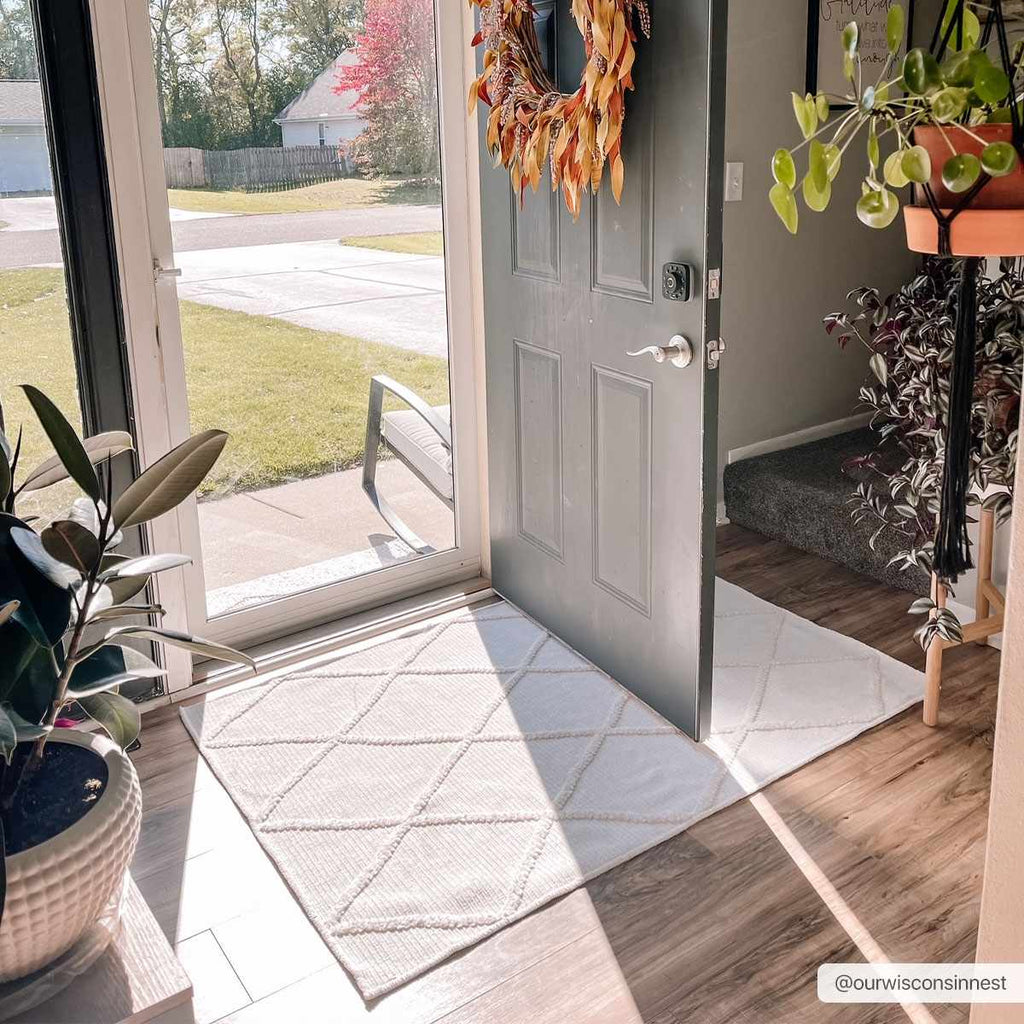Amani White Washable Rug - Clearance