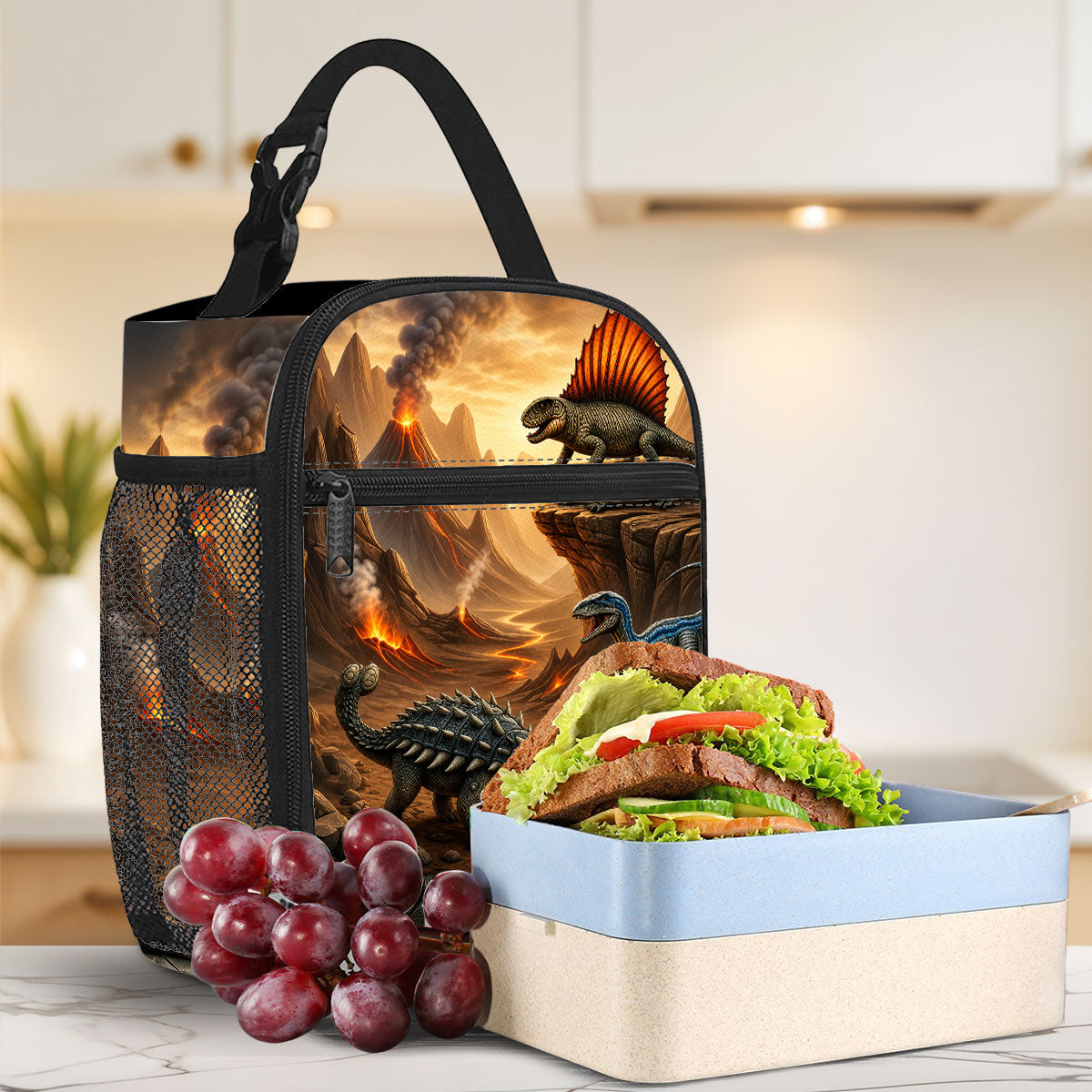 3D Dinosaur Adventure - Personalized Insulated Lunch Bag