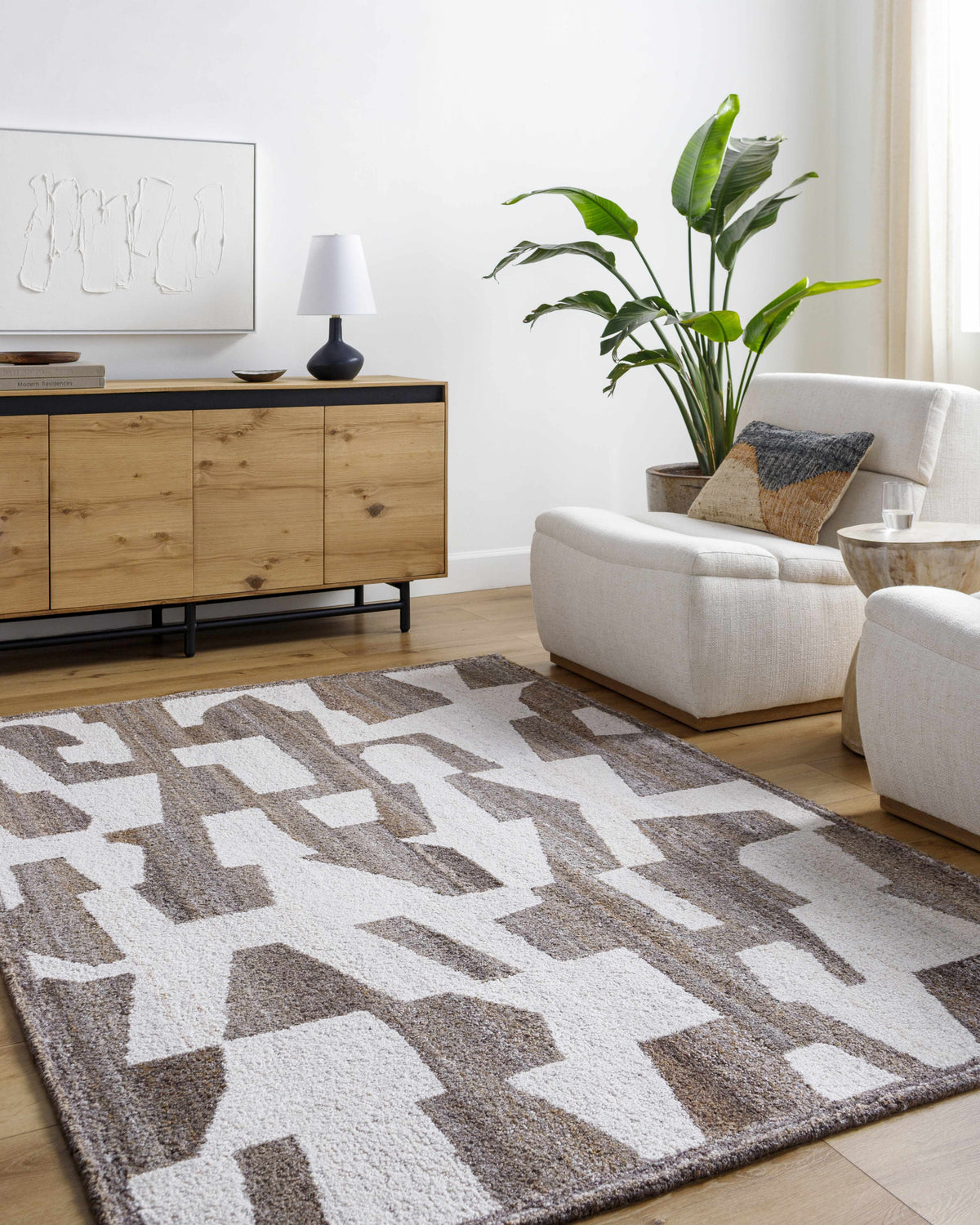 Brendy Taupe Area Rug