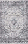 Light Blue Holi-4603 Washable Area Rug - Clearance