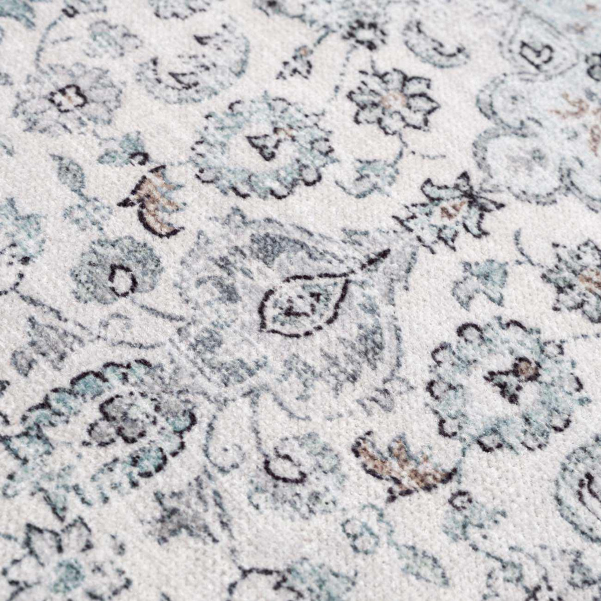 Light Blue Holi-4603 Washable Area Rug - Clearance