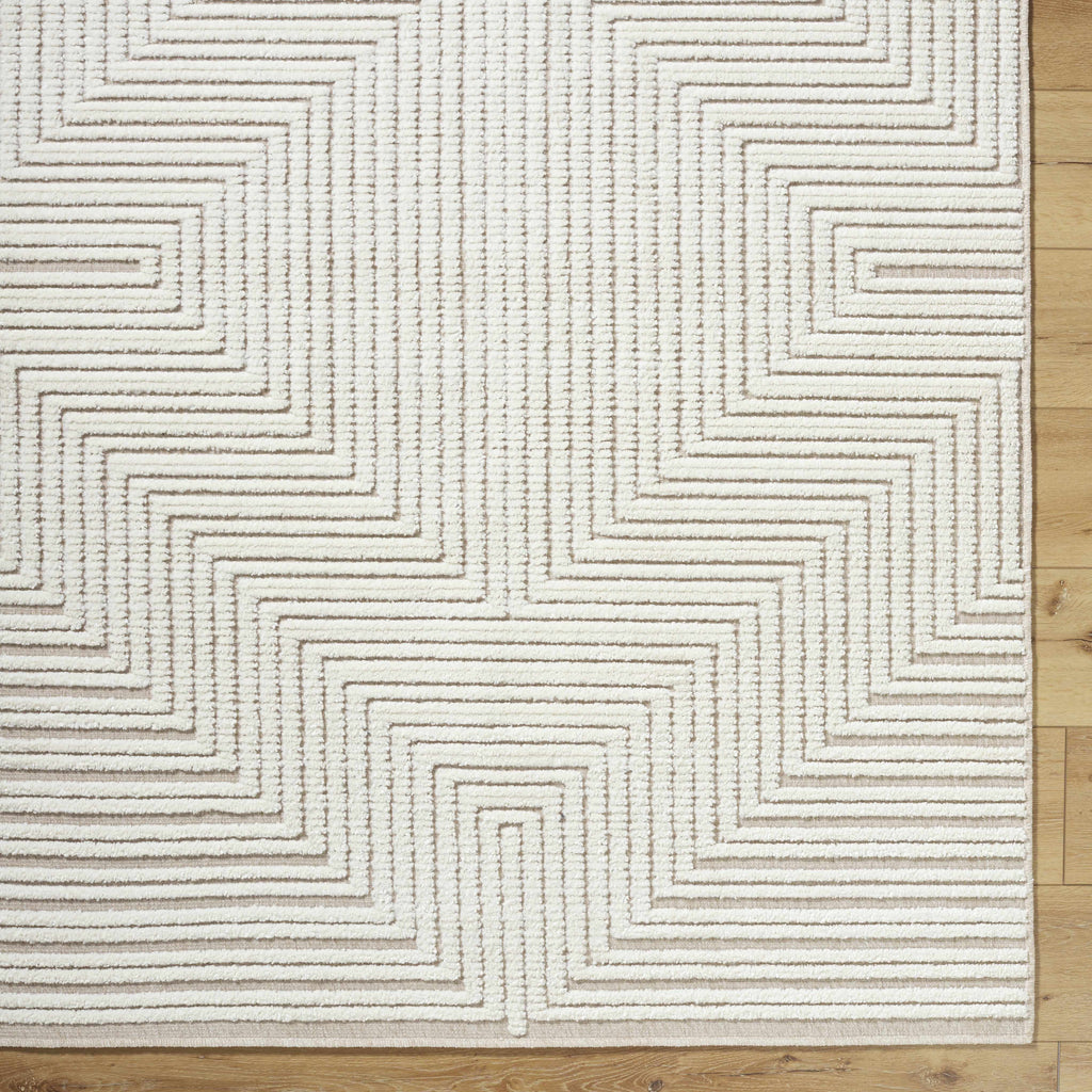 Briana Beige Washable Area Rug