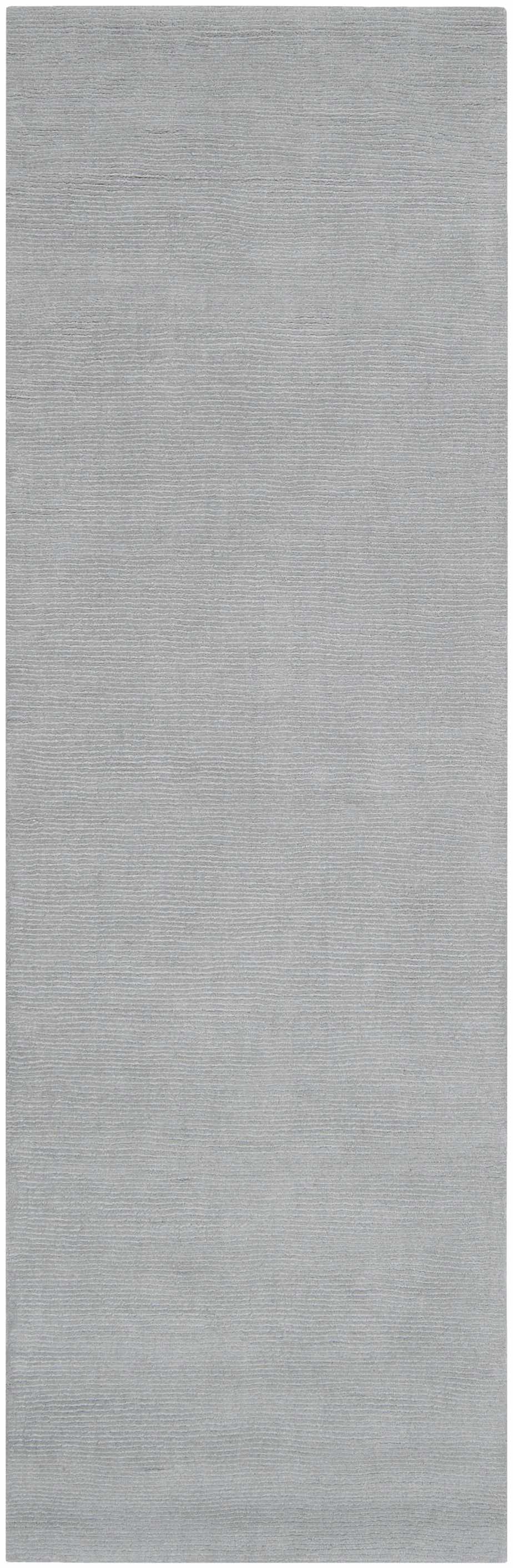 Brockton Solid Light Gray Wool Rug