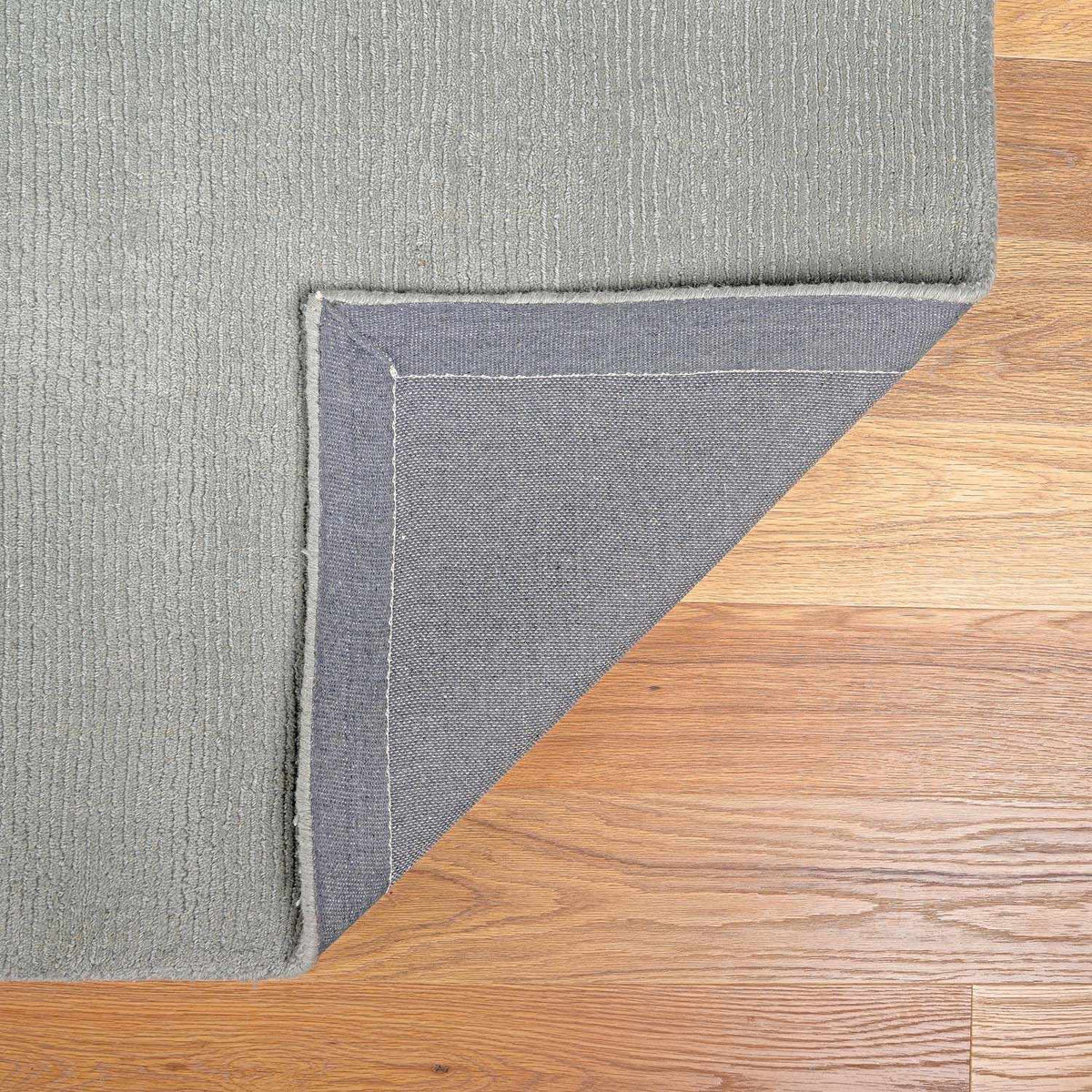 Brockton Solid Light Gray Wool Rug