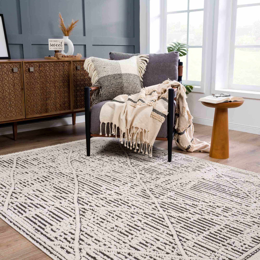 Umay Textured Beige Rug - Clearance