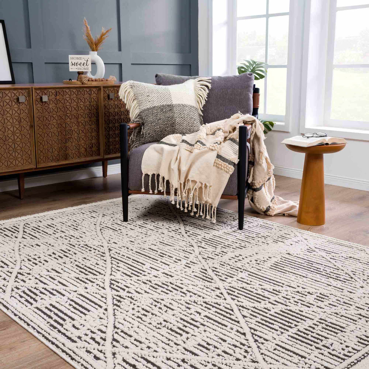 Umay Textured Beige Rug - Clearance