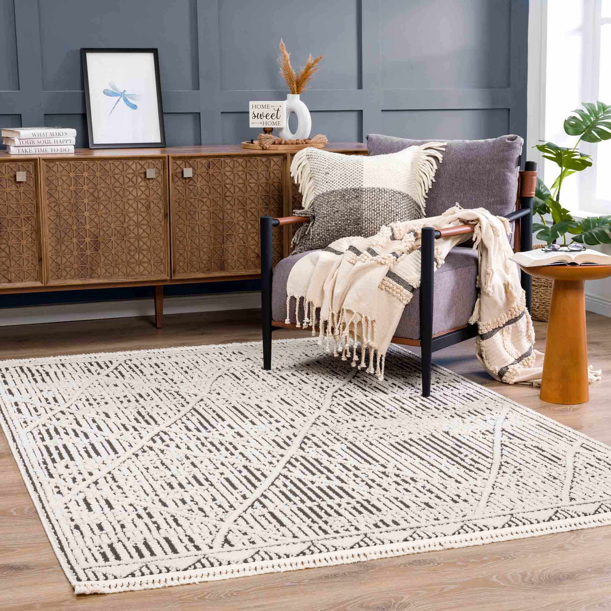 Umay Textured Beige Rug - Clearance